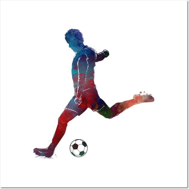 Football player sport art #football #soccer Wall Art by JBJart